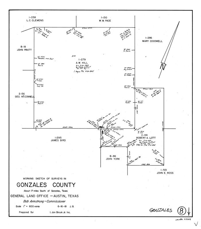 63224, Gonzales County Working Sketch 8, General Map Collection