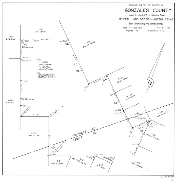 63225, Gonzales County Working Sketch 9, General Map Collection
