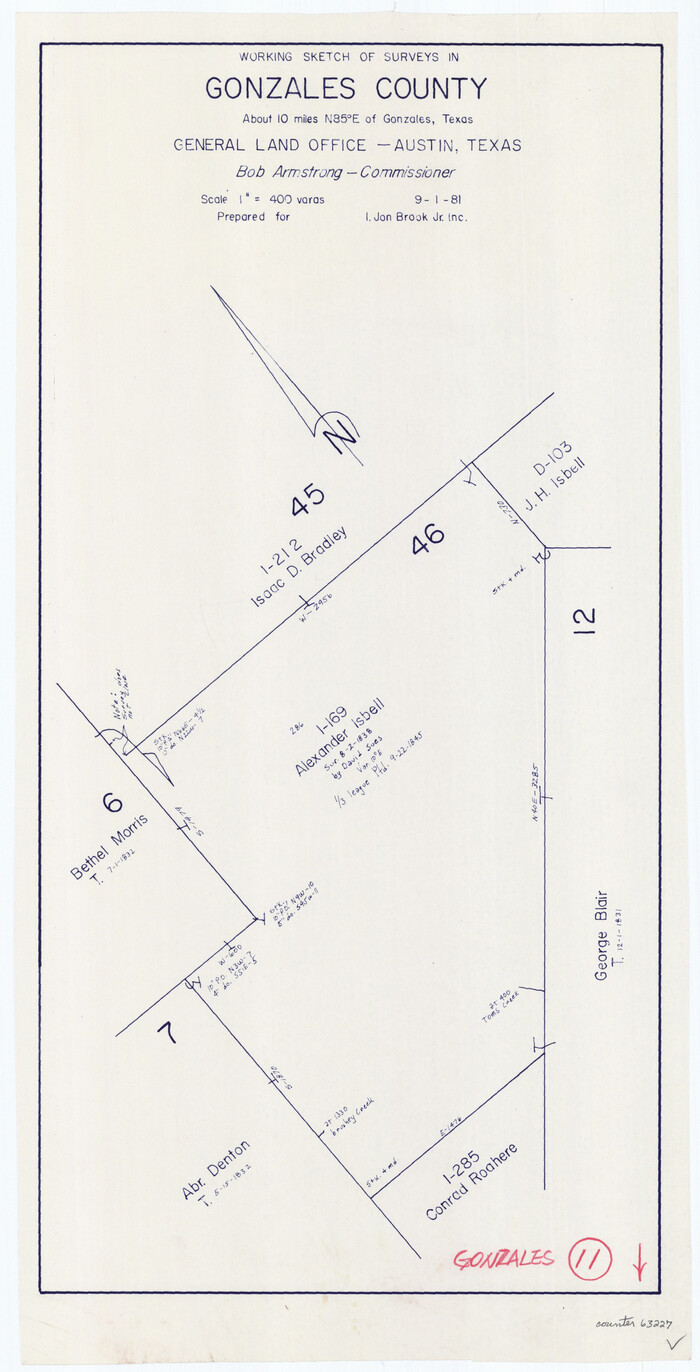 63227, Gonzales County Working Sketch 11, General Map Collection