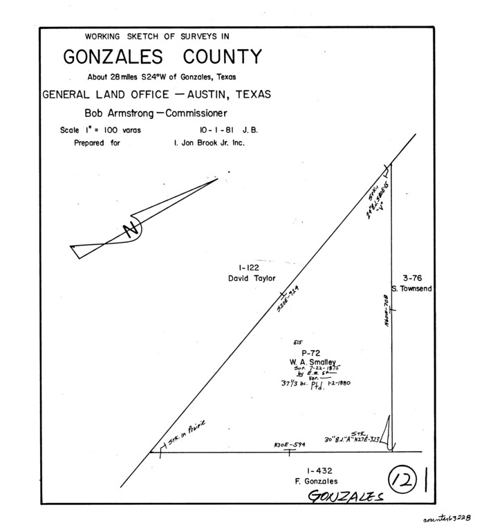 63228, Gonzales County Working Sketch 12, General Map Collection