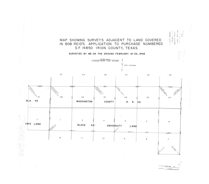 6323, Irion County Rolled Sketch 13, General Map Collection