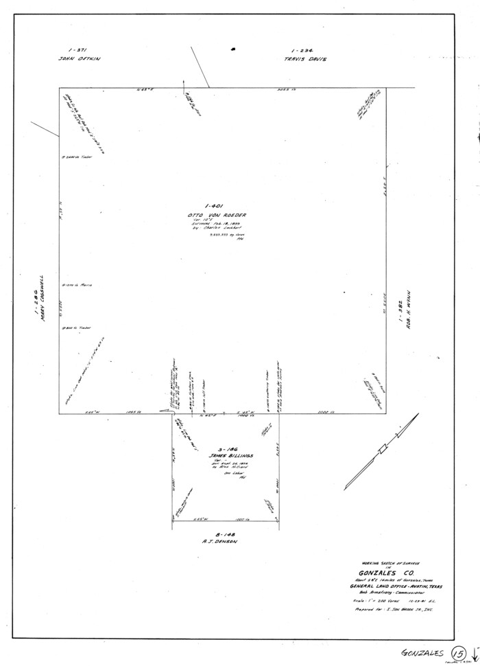 63231, Gonzales County Working Sketch 15, General Map Collection