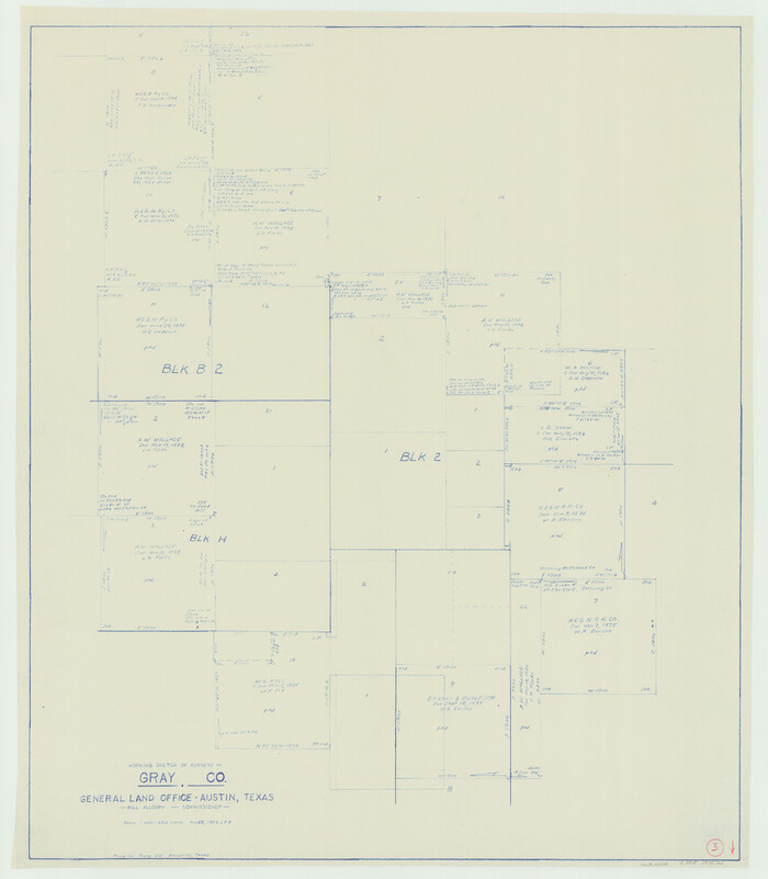 63234, Gray County Working Sketch 3, General Map Collection