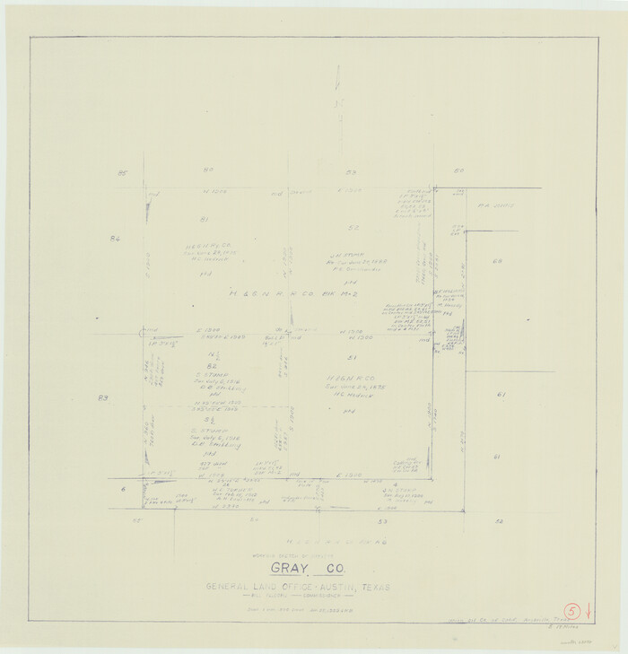63236, Gray County Working Sketch 5, General Map Collection