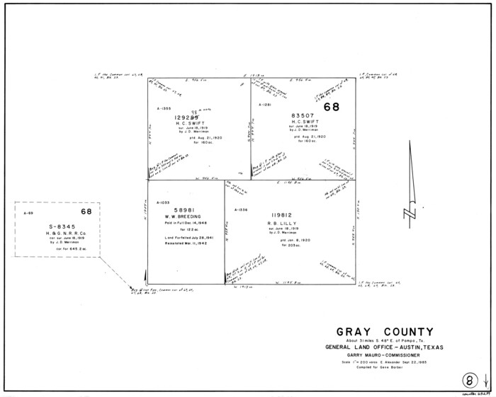 63239, Gray County Working Sketch 8, General Map Collection