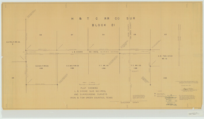 6325, Irion County Rolled Sketch 16, General Map Collection