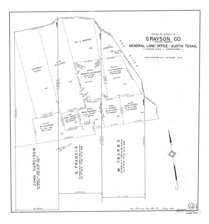 63251, Grayson County Working Sketch 12, General Map Collection