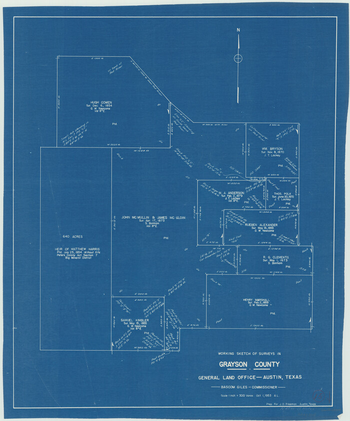 63254, Grayson County Working Sketch 15, General Map Collection