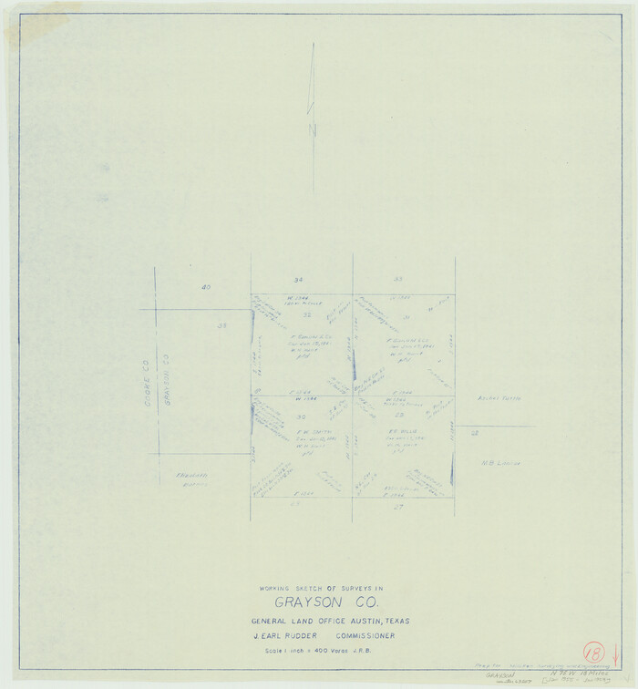 63257, Grayson County Working Sketch 18, General Map Collection