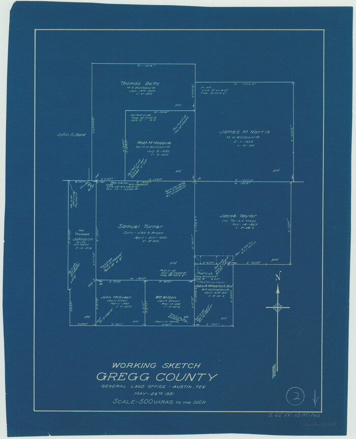 63268, Gregg County Working Sketch 2, General Map Collection