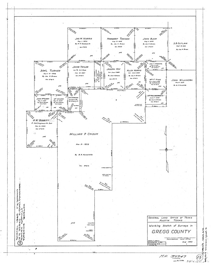 63280, Gregg County Working Sketch 13, General Map Collection