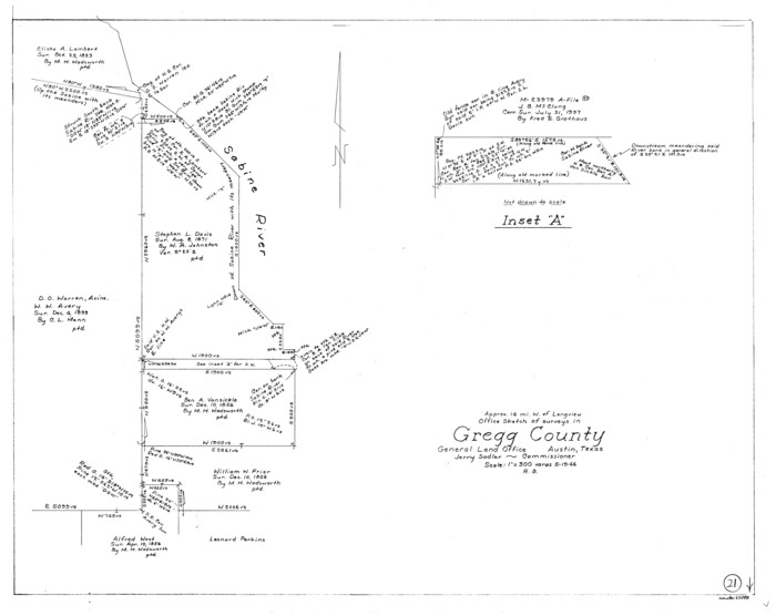 63288, Gregg County Working Sketch 21, General Map Collection