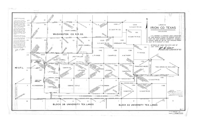 6329, Irion County Rolled Sketch 20, General Map Collection