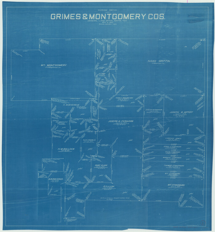 63292, Grimes County Working Sketch 1, General Map Collection