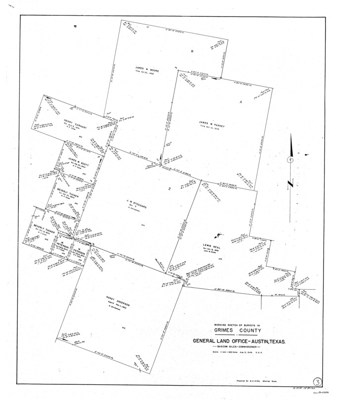 63294, Grimes County Working Sketch 3, General Map Collection