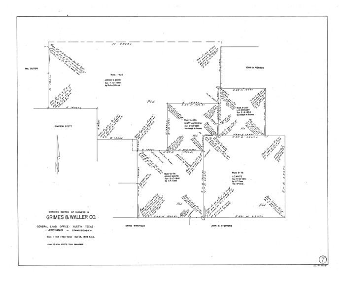 63298, Grimes County Working Sketch 7, General Map Collection