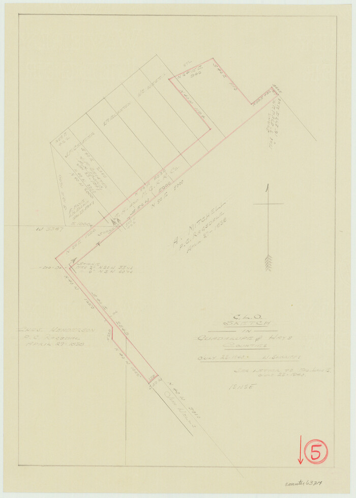 63314, Guadalupe County Working Sketch 5, General Map Collection