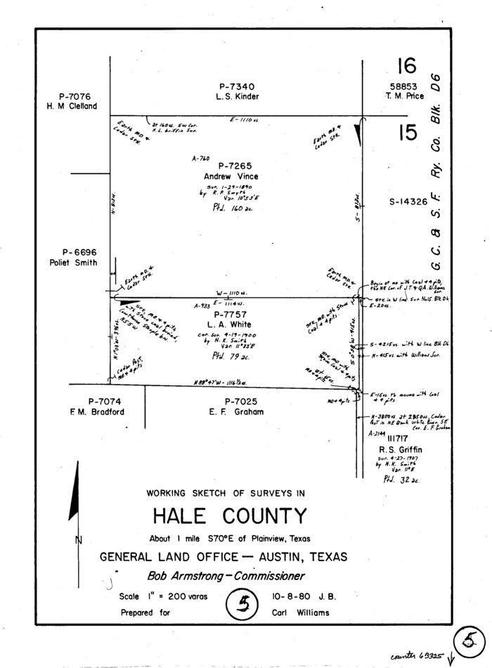 63325, Hale County Working Sketch 5, General Map Collection