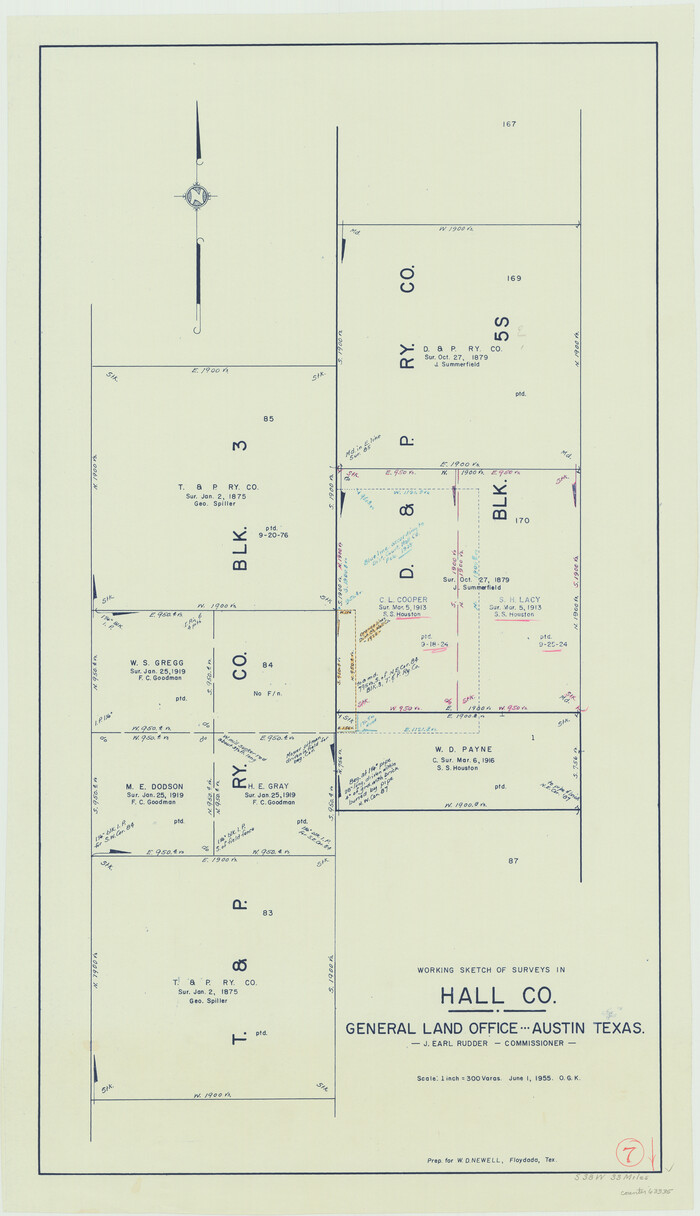 63335, Hall County Working Sketch 7, General Map Collection