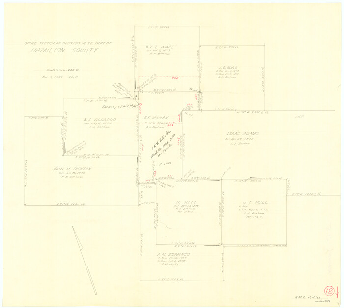 63356, Hamilton County Working Sketch 18, General Map Collection