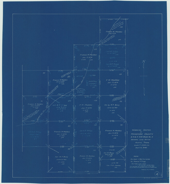 63376, Hansford County Working Sketch 4, General Map Collection