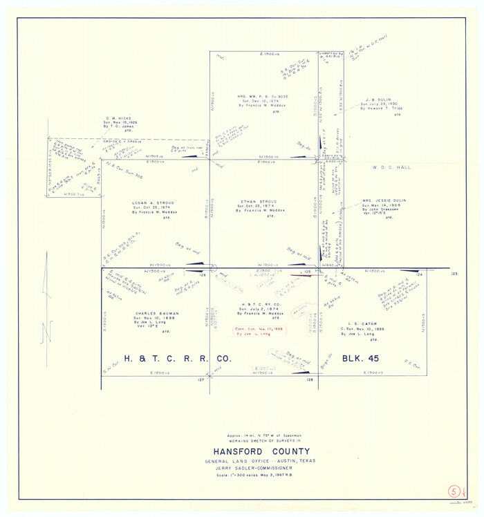63377, Hansford County Working Sketch 5, General Map Collection