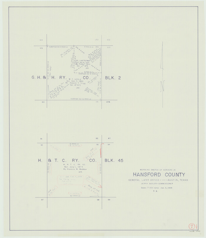63379, Hansford County Working Sketch 7, General Map Collection