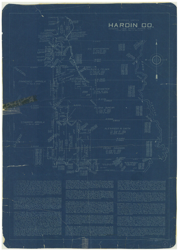63403, Hardin County Working Sketch 5, General Map Collection
