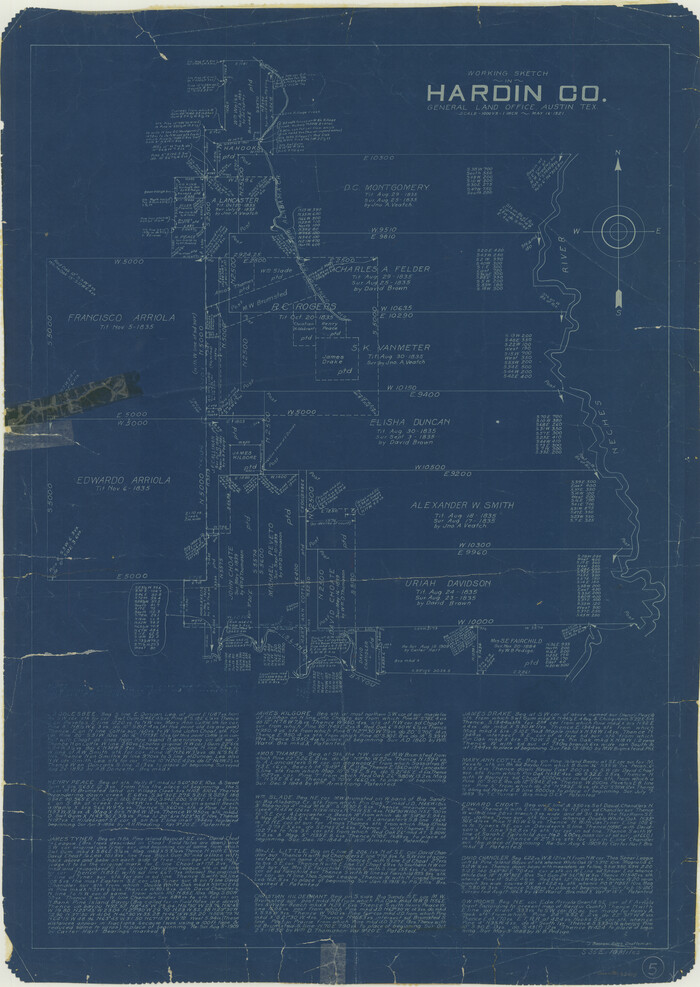 63403, Hardin County Working Sketch 5, General Map Collection