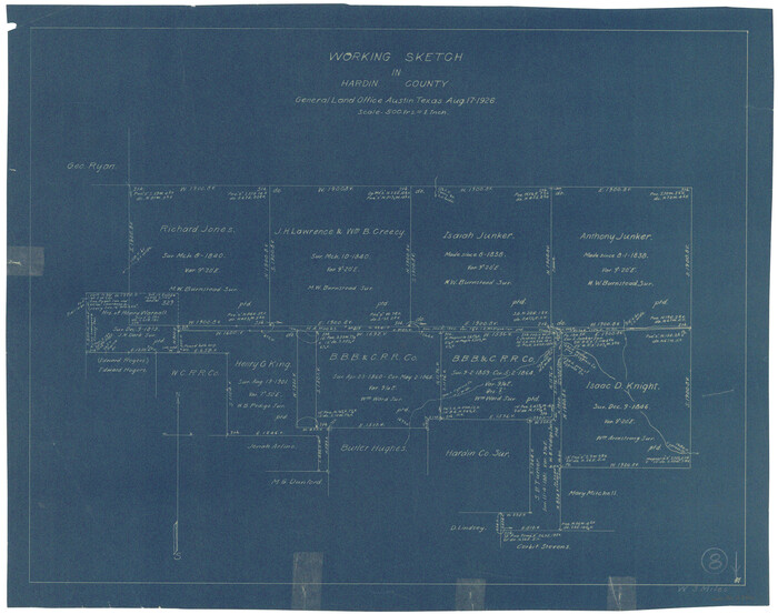 63406, Hardin County Working Sketch 8, General Map Collection
