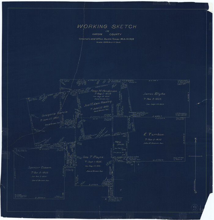 63407, Hardin County Working Sketch 9, General Map Collection