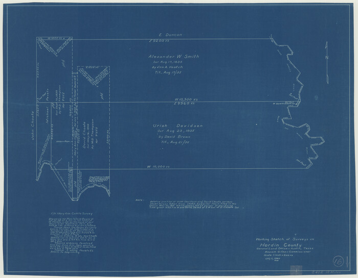 63414, Hardin County Working Sketch 16, General Map Collection
