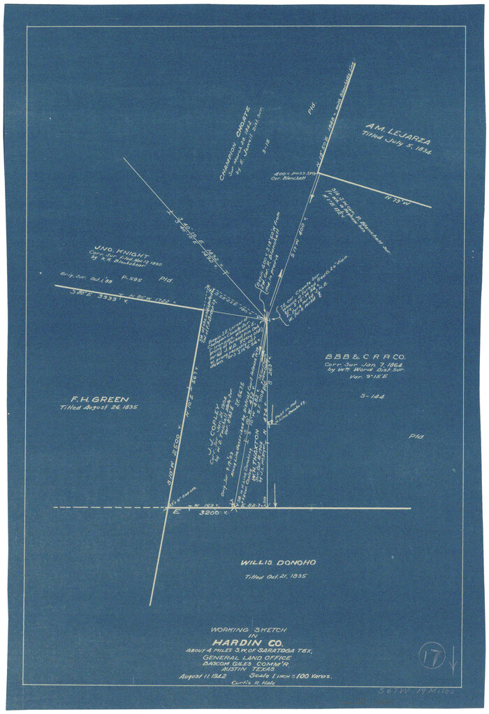 63415, Hardin County Working Sketch 17, General Map Collection
