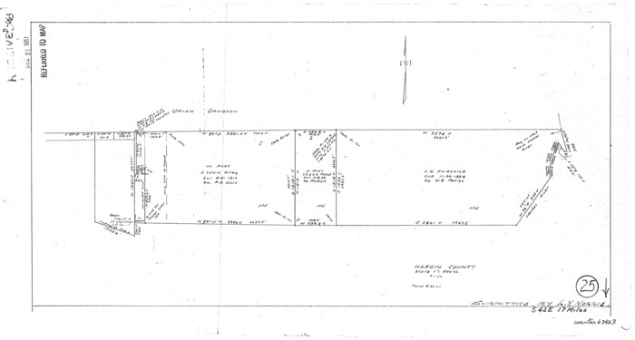 63423, Hardin County Working Sketch 25, General Map Collection