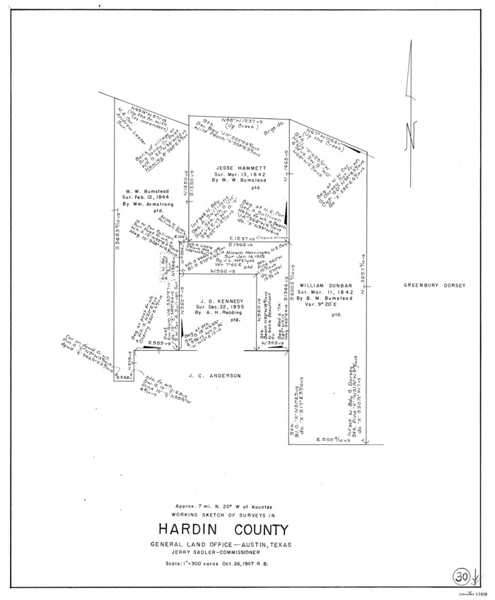 63428, Hardin County Working Sketch 30, General Map Collection