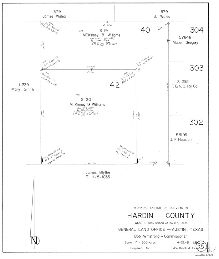 63433, Hardin County Working Sketch 35, General Map Collection