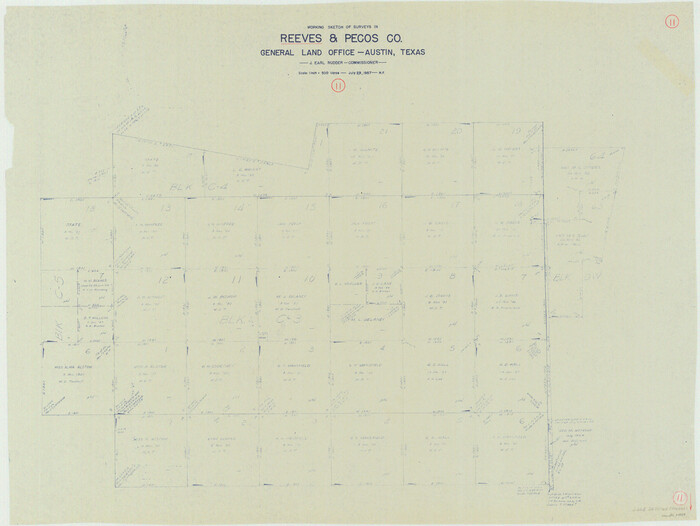 63454, Reeves County Working Sketch 11, General Map Collection