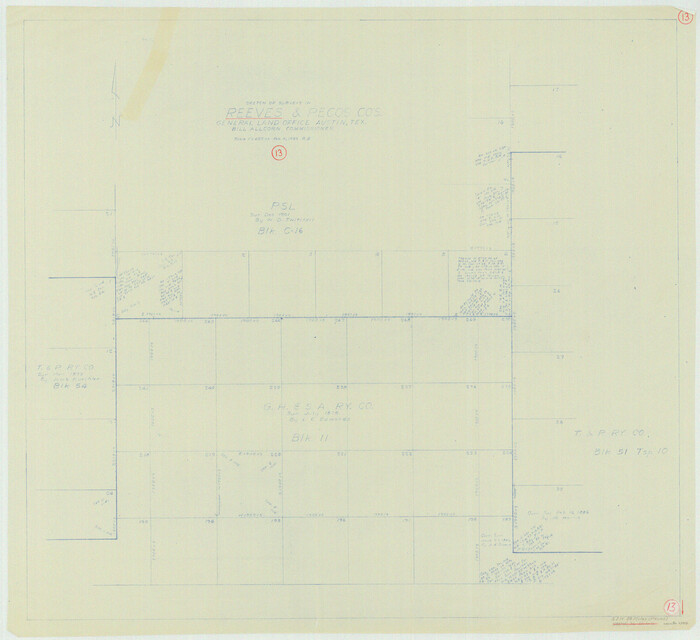 63456, Reeves County Working Sketch 13, General Map Collection