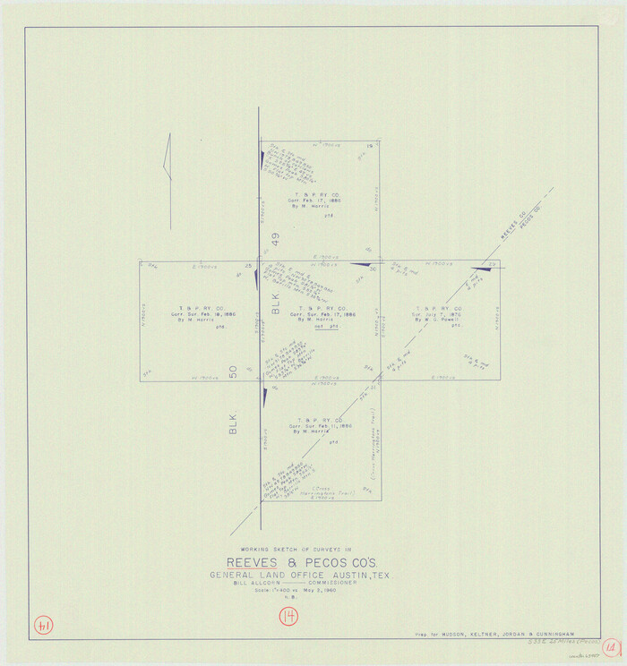 63457, Reeves County Working Sketch 14, General Map Collection