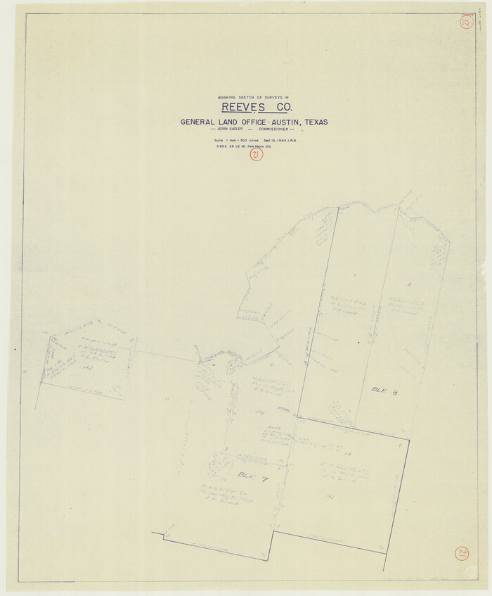 63464, Reeves County Working Sketch 21, General Map Collection