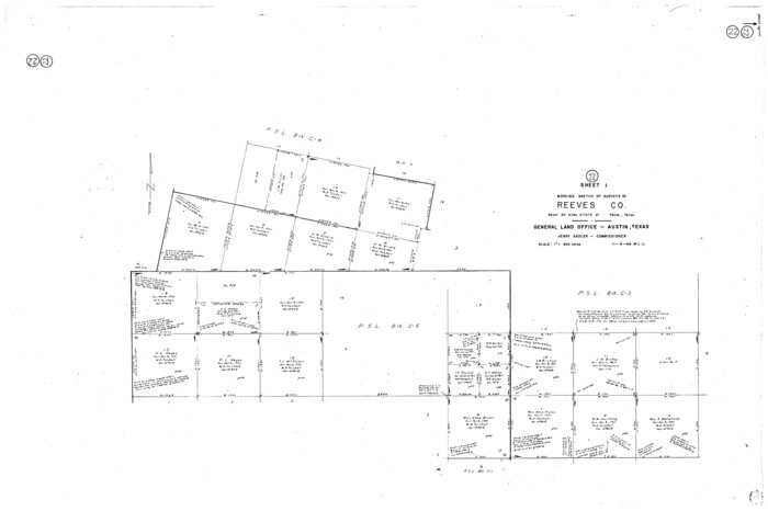 63465, Reeves County Working Sketch 22, General Map Collection