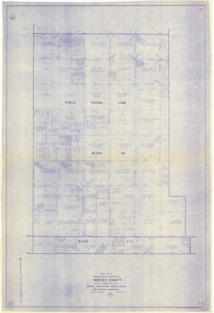 63487, Reeves County Working Sketch 44, General Map Collection