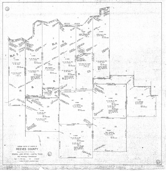 63504, Reeves County Working Sketch 61, General Map Collection