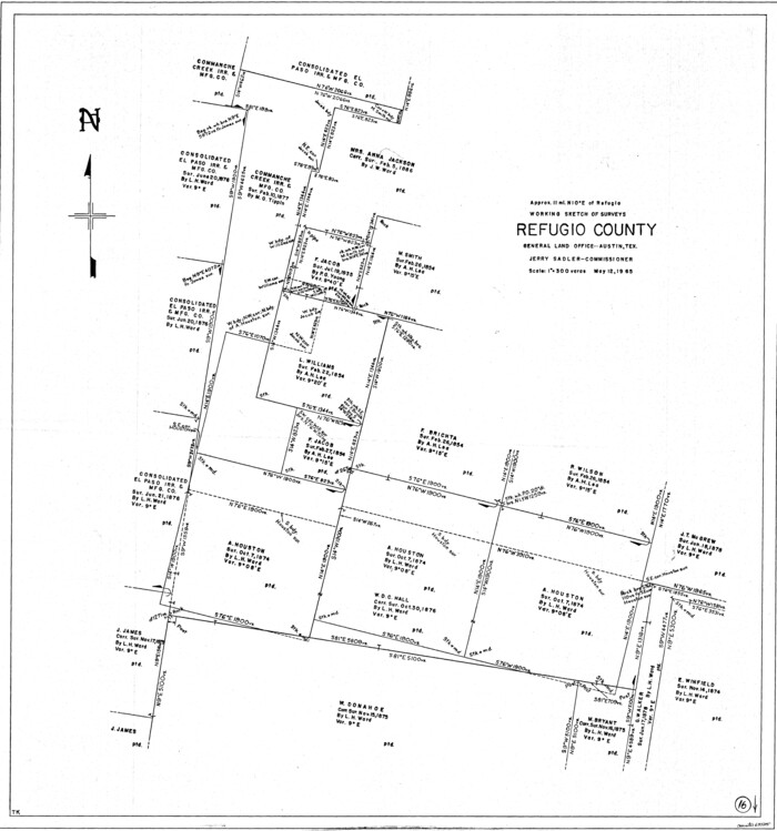 63525, Refugio County Working Sketch 16, General Map Collection