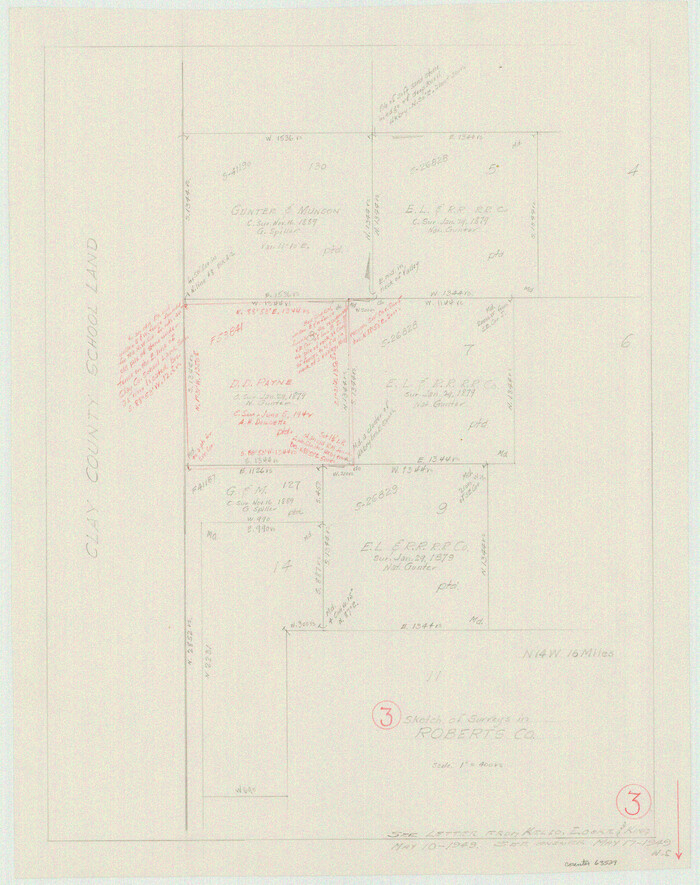 63529, Roberts County Working Sketch 3, General Map Collection