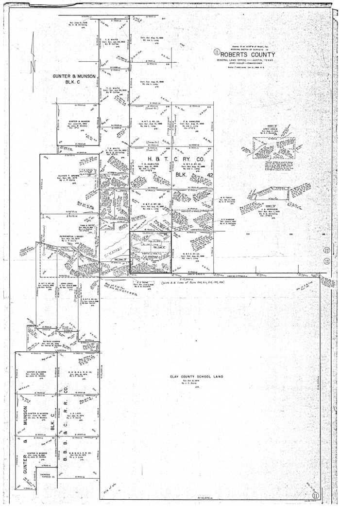 63537, Roberts County Working Sketch 11, General Map Collection