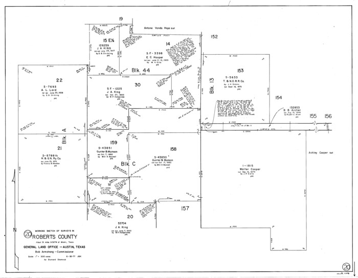 63546, Roberts County Working Sketch 20, General Map Collection