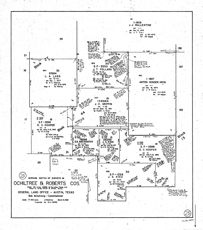 63551, Roberts County Working Sketch 25, General Map Collection