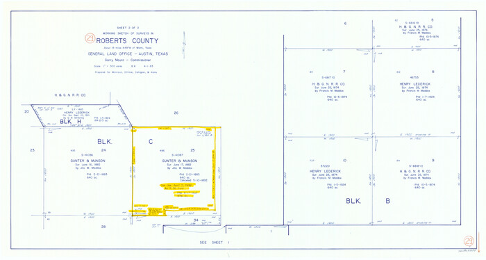 63555, Roberts County Working Sketch 29, General Map Collection