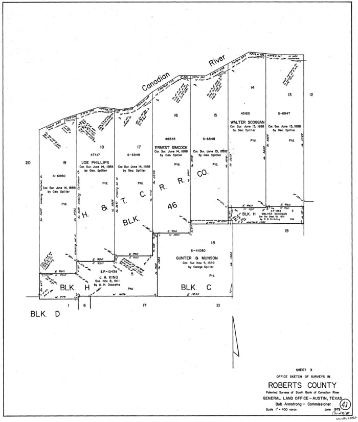 63567, Roberts County Working Sketch 41, General Map Collection